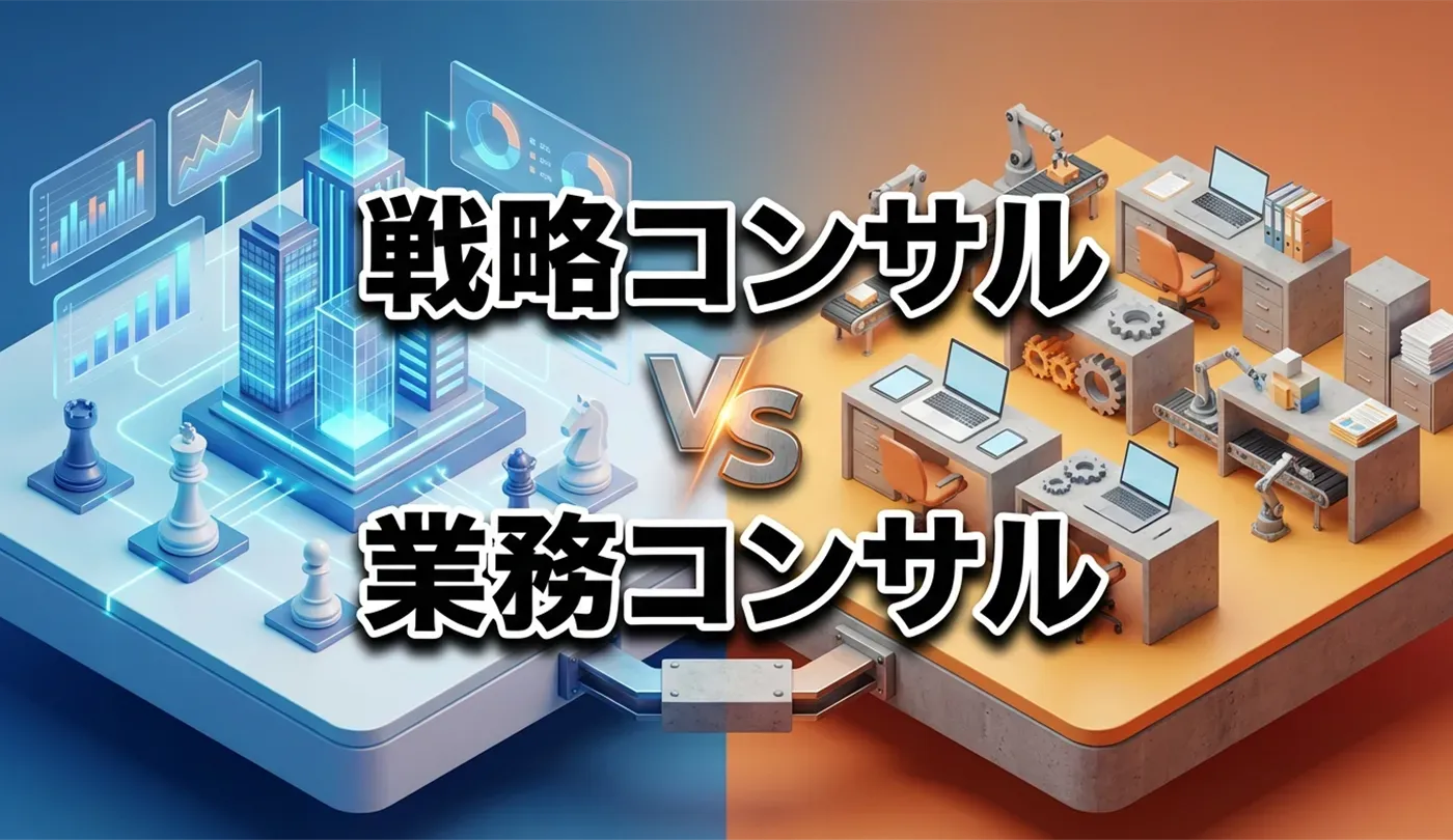 戦略コンサルと業務コンサルの違いを徹底比較！仕事内容・年収・向いている人の特徴まで解説