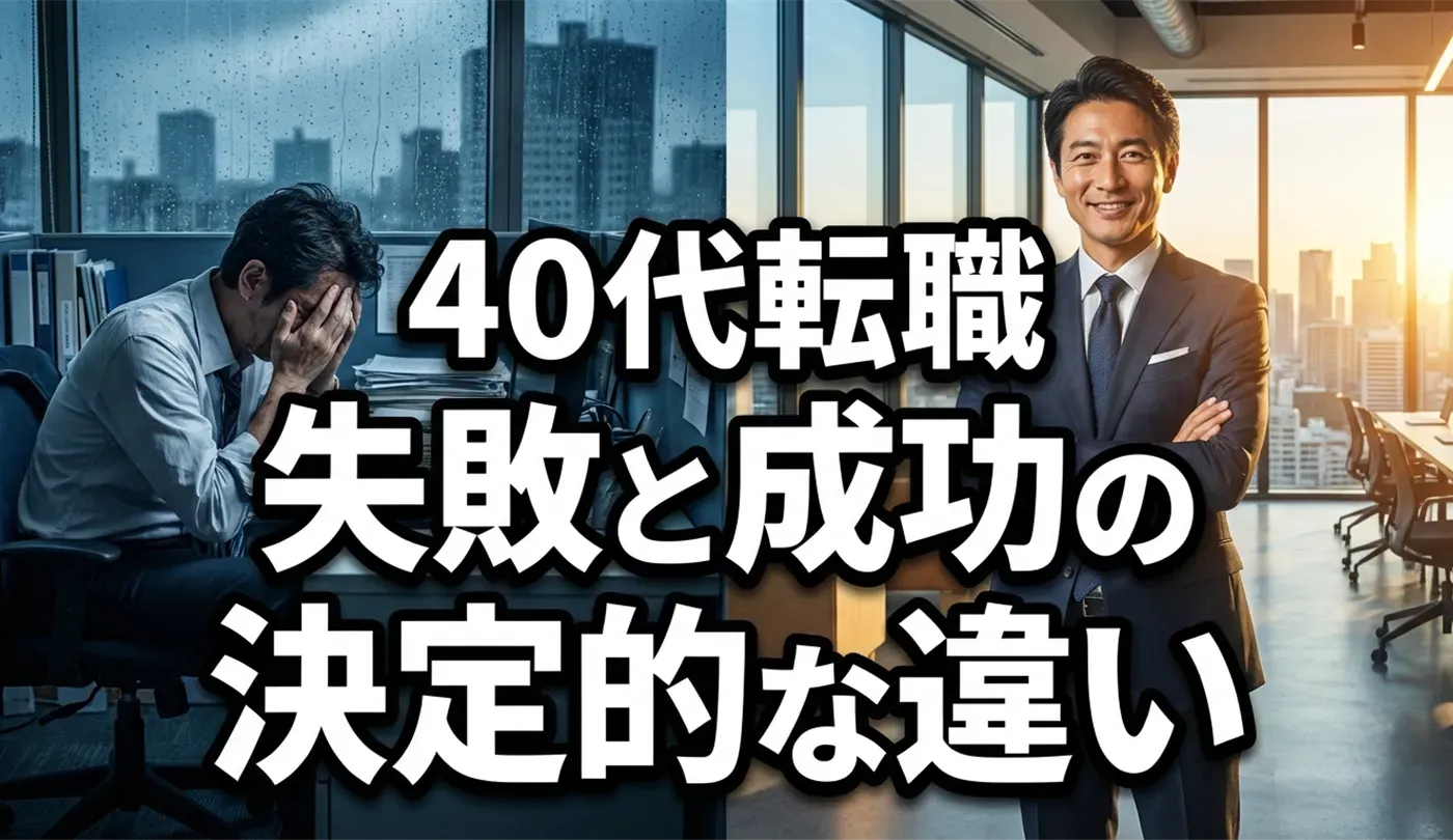 40代転職の現実は厳しい？成功者が実践する「戦略的」転職活動の全ノウハウ