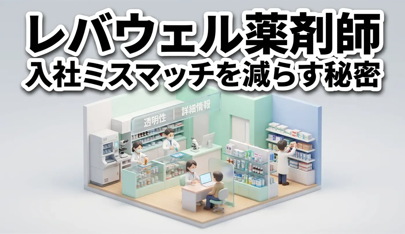 レバウェル薬剤師の評判は？職場情報に強い特徴とメリット・デメリットを徹底解説