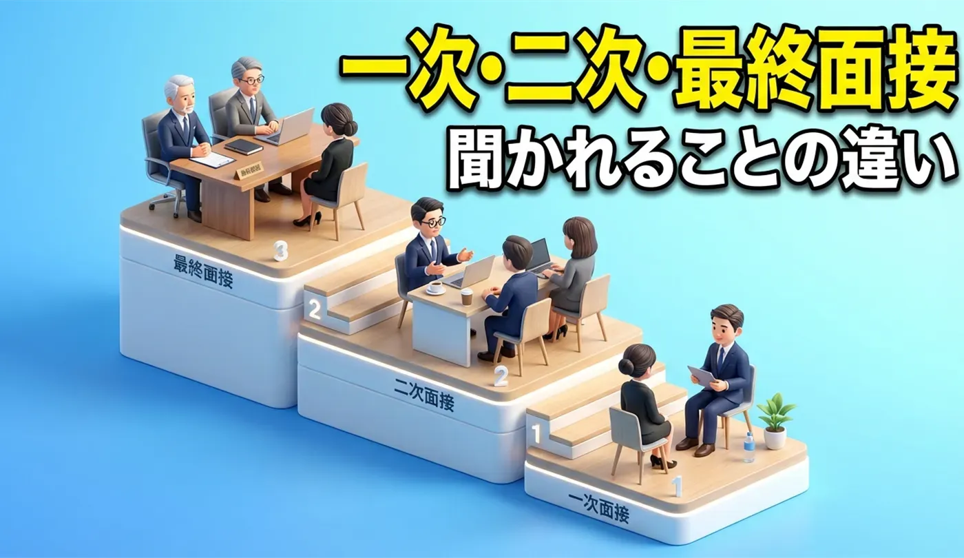 一次・二次・最終面接で聞かれることは？段階別の違いと対策を解説