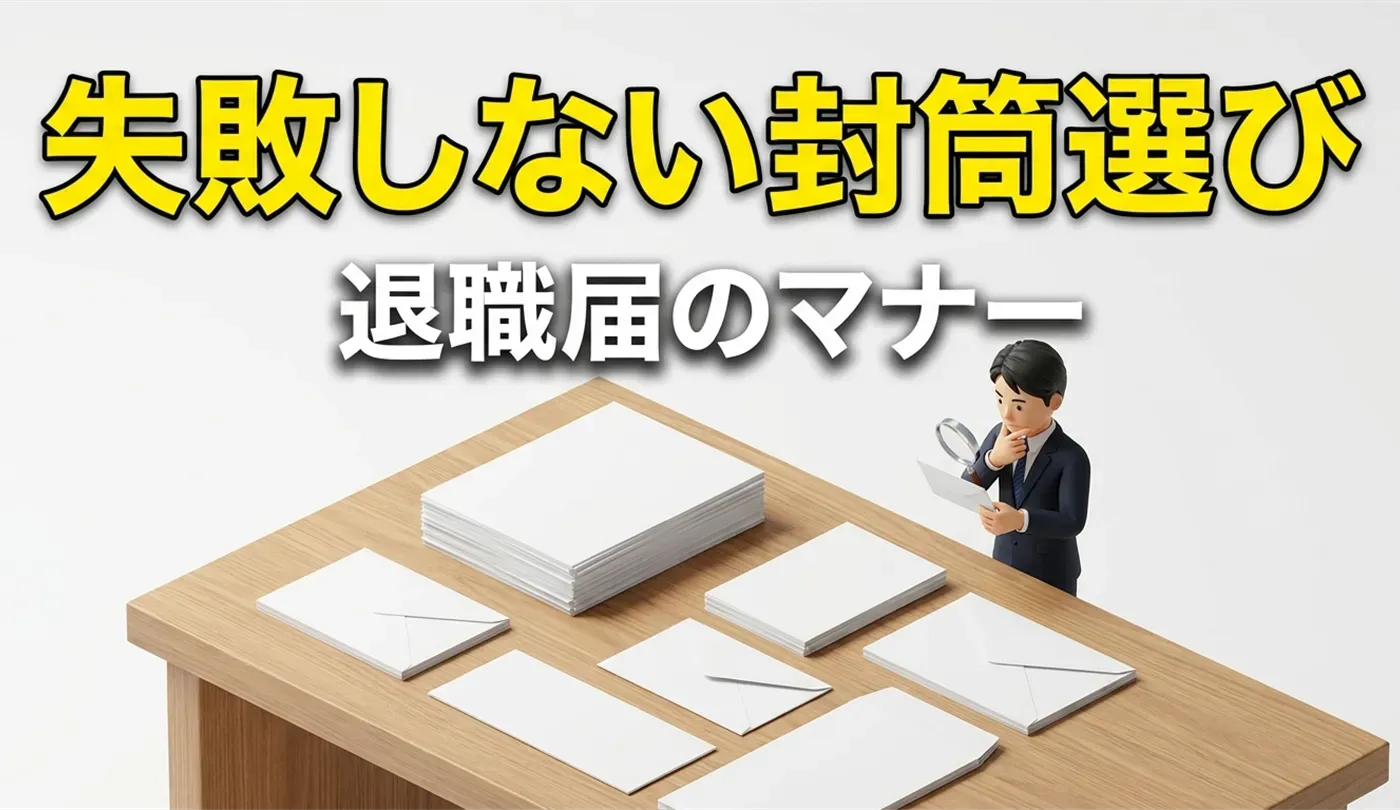 退職届・退職願で使う封筒サイズ（A4・B5）の正しいの選び方