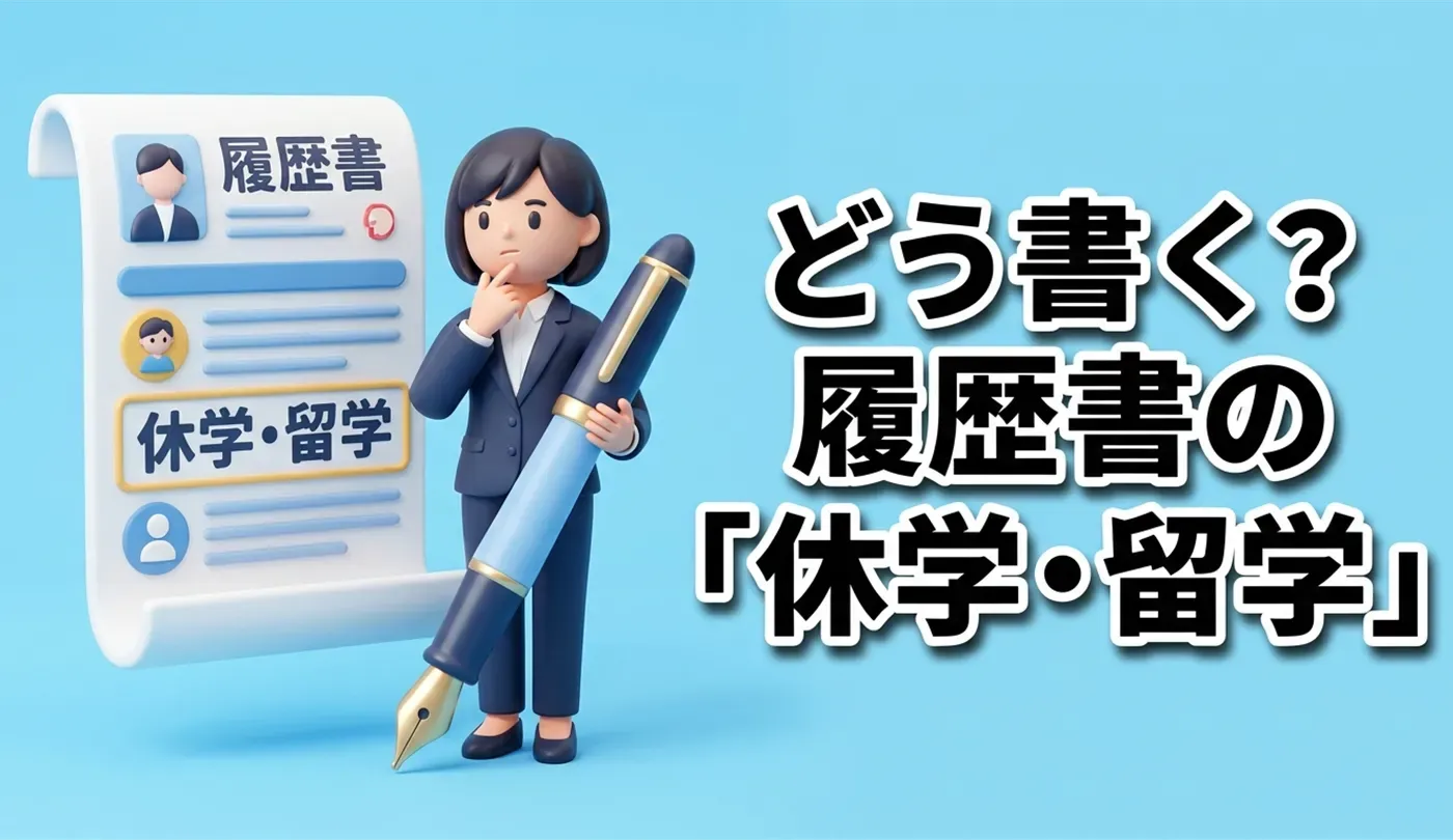 履歴書の学歴欄における「休学・留学・編入」の書き方！マイナスにさせないコツ