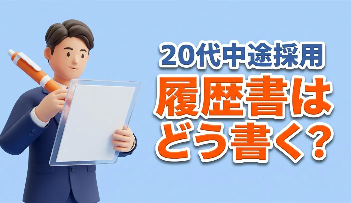 20代中途採用での履歴書の書き方マニュアル