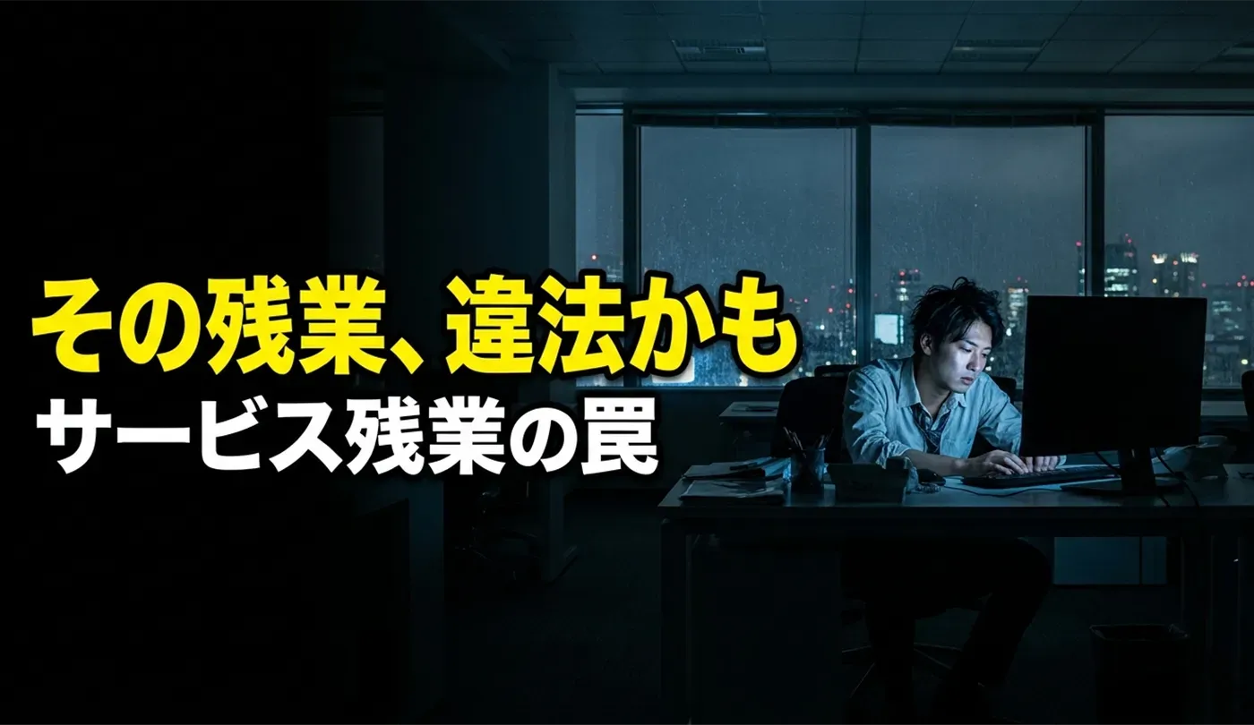 自主的なサービス残業は違法？残業代請求が可能な4つのケースと対処法