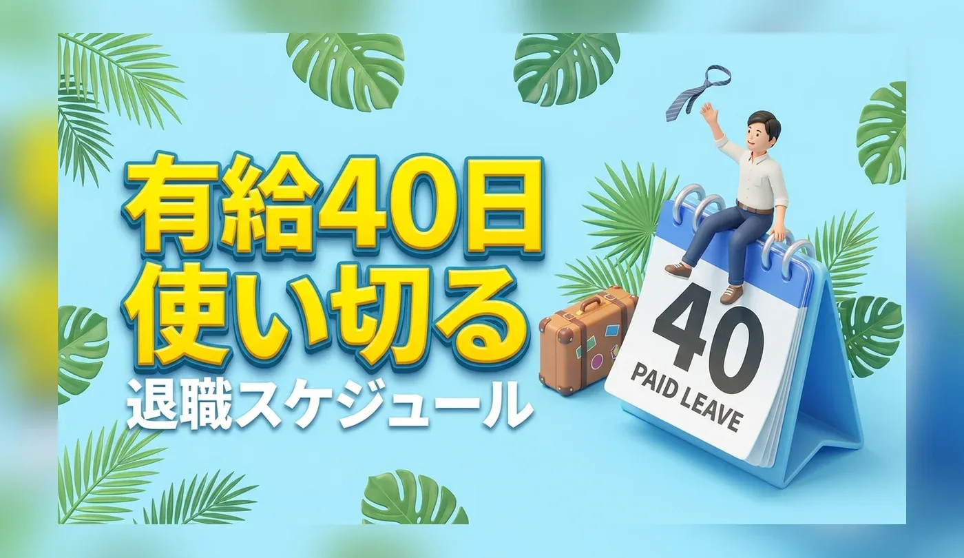 退職時に有給40日を全消化する手順｜退職日と最終出勤日の決め方