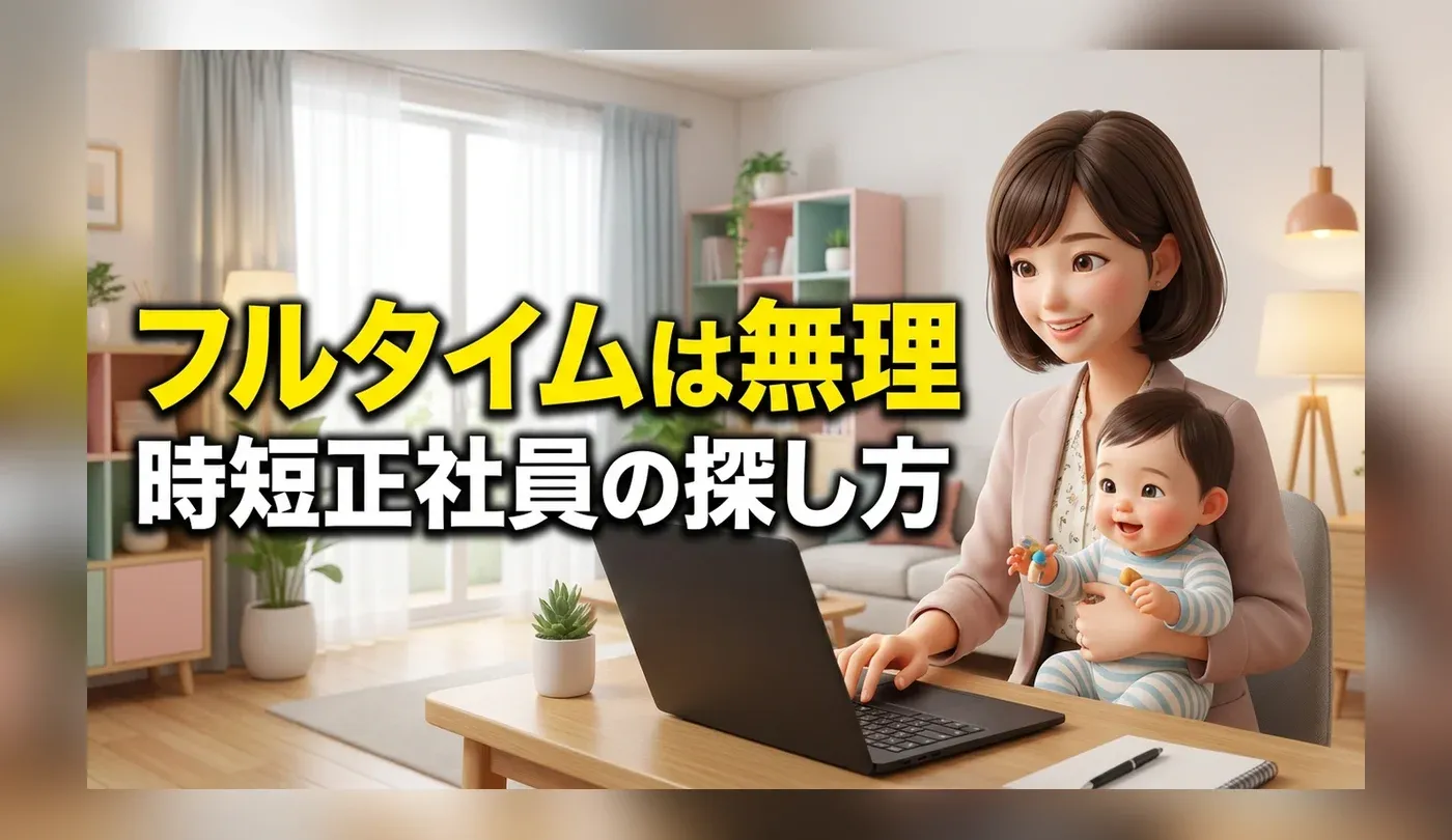 時短勤務の正社員求人の探し方！子育てと両立する転職のコツ