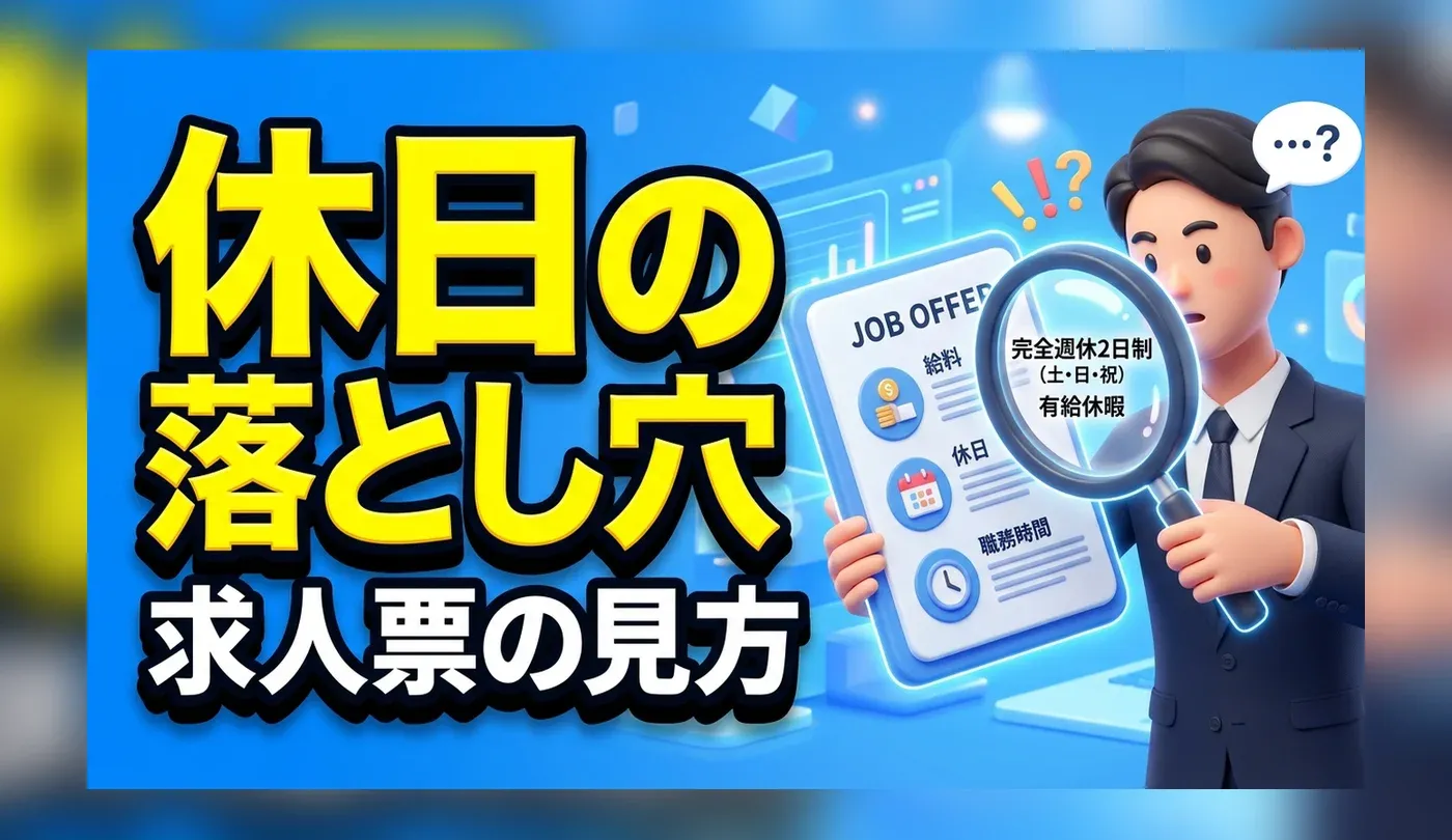 年間休日120日以上・土日祝休みの仕事を探すコツ！優良求人の見極め方と注意点