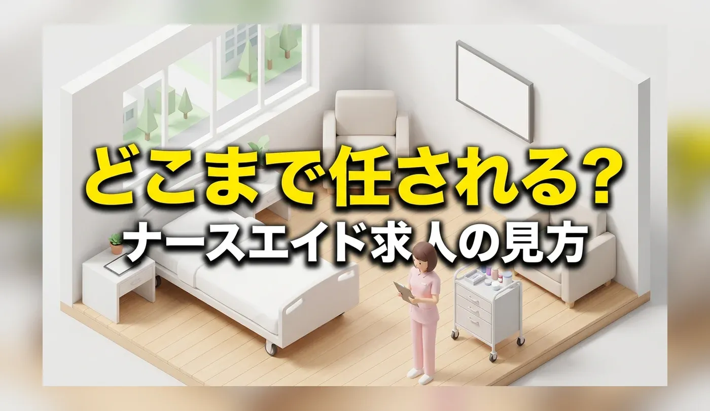 ナースエイド（看護助手）求人の見方｜任される業務の範囲と介護職との違い