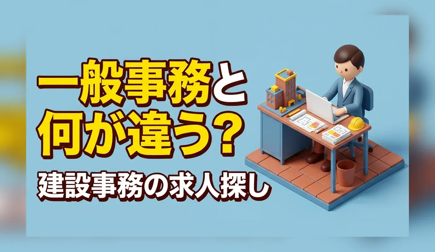 建設業の事務職求人の探し方｜一般事務と違う書類と会社の調べ方