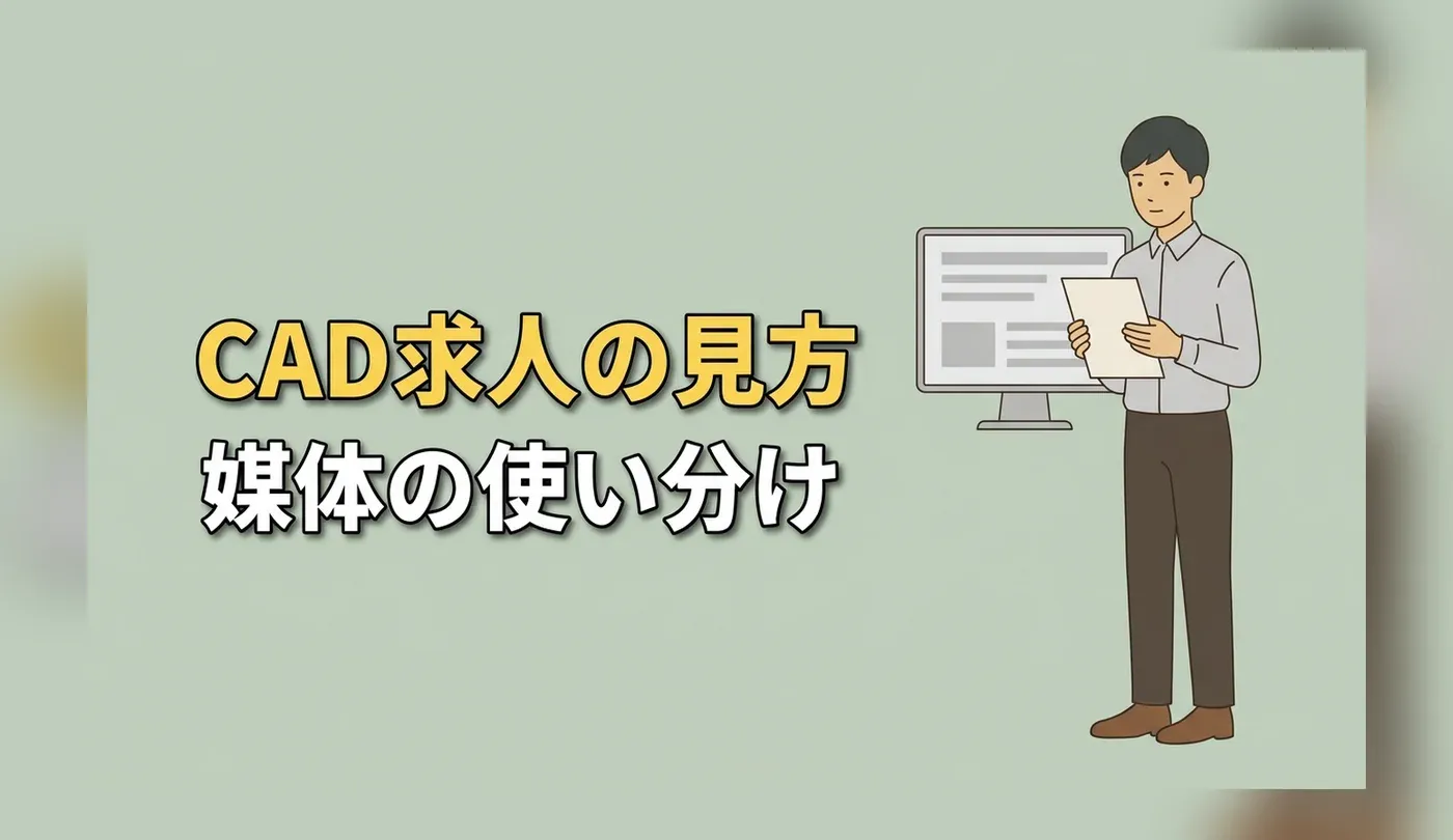 CADオペレーターの求人の探し方｜建築・機械の違いと媒体5つの使い分け