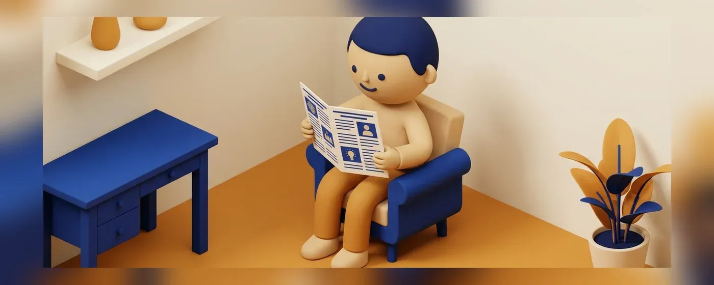 手に持った書類を読みながらうなずく人物